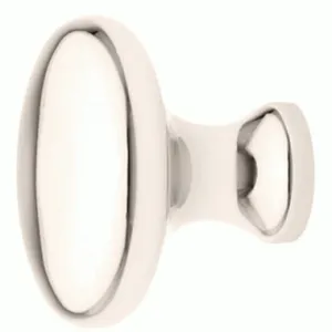 1 3/4 Inch Solid Brass Providence Cabinet Knob (Polished Nickel Finish)