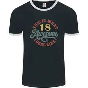 18th Birthday 80 Year Old Awesome Looks Like Mens Ringer T-Shirt FotL