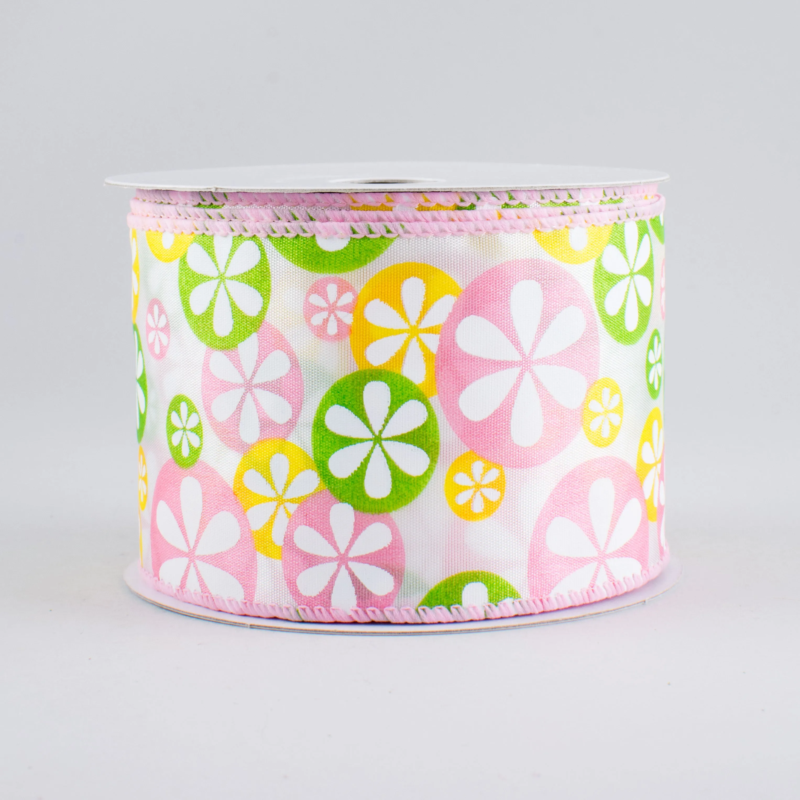 2.5" Daisy Dots Ribbon: Pastel (10 Yards)