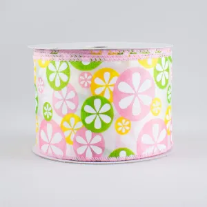 2.5" Daisy Dots Ribbon: Pastel (10 Yards)