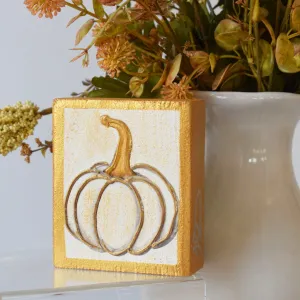 4"x4" White Pumpkin Block