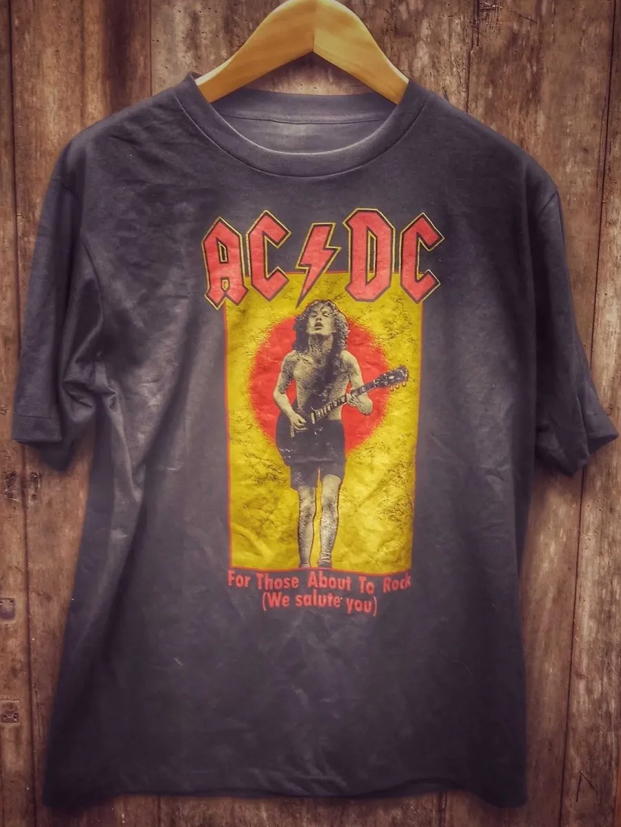 AC/DC "For Those About to Rock, We Salute You" Single Stitch t shirt