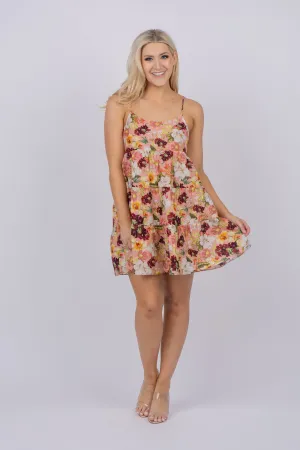 Alice   Olivia Collen Dress in Juniper Floral Rose