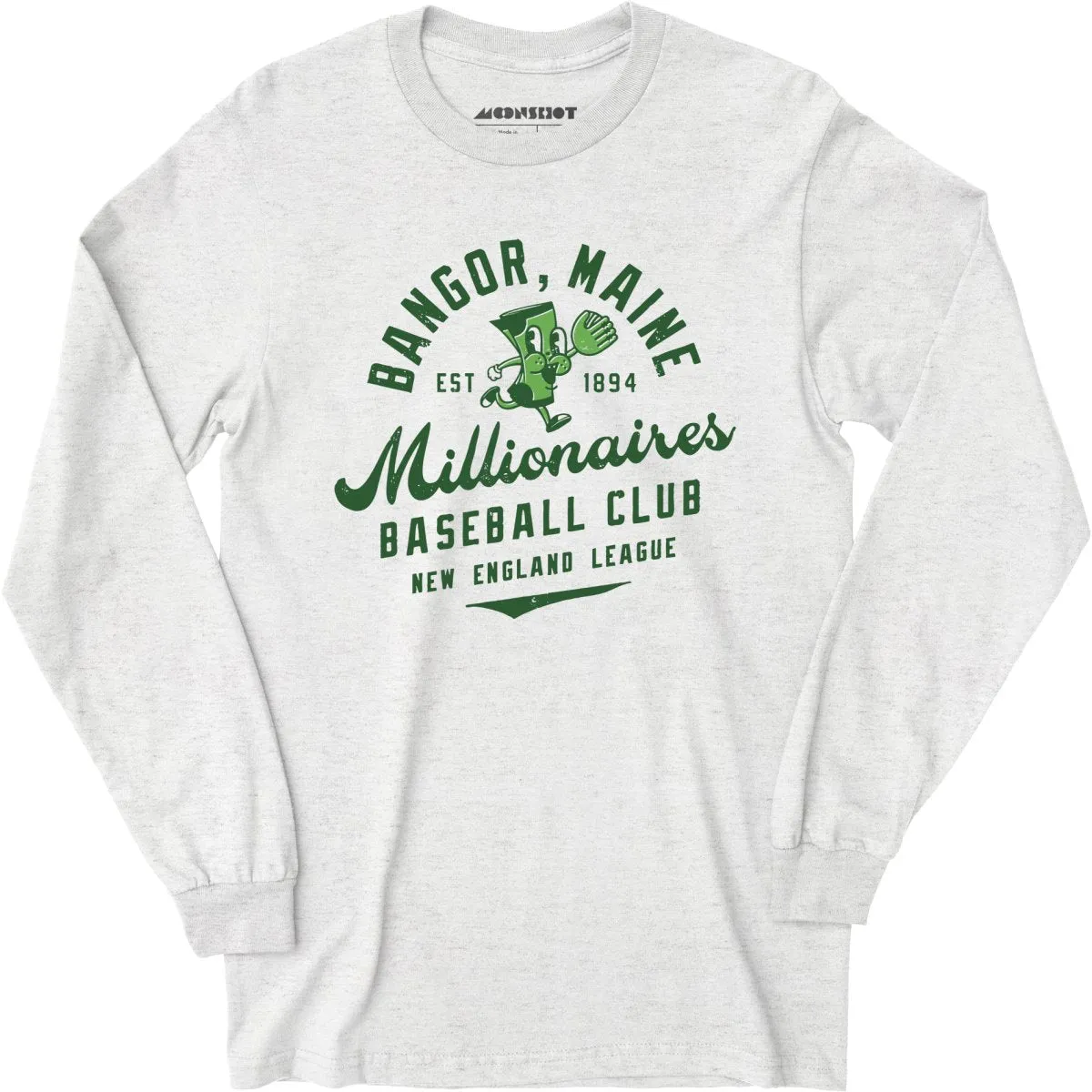 Bangor Millionaires - Maine - Vintage Defunct Baseball Teams - Long Sleeve T-Shirt