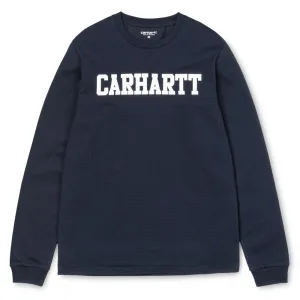 Carhartt WIP L/S College T-Shirt - Dark Navy