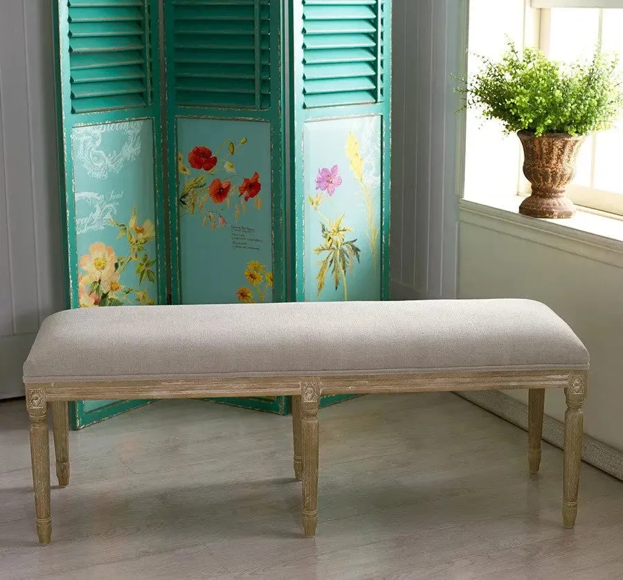 Clairette Wood Traditional French Bench