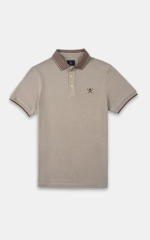 CLASSIC POLO JACQUARD COLLAR KHAKI