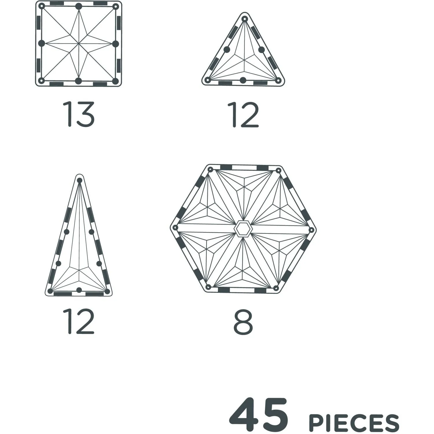 Cleverclixx Pastel Geo Pack Pastel 45 pieces