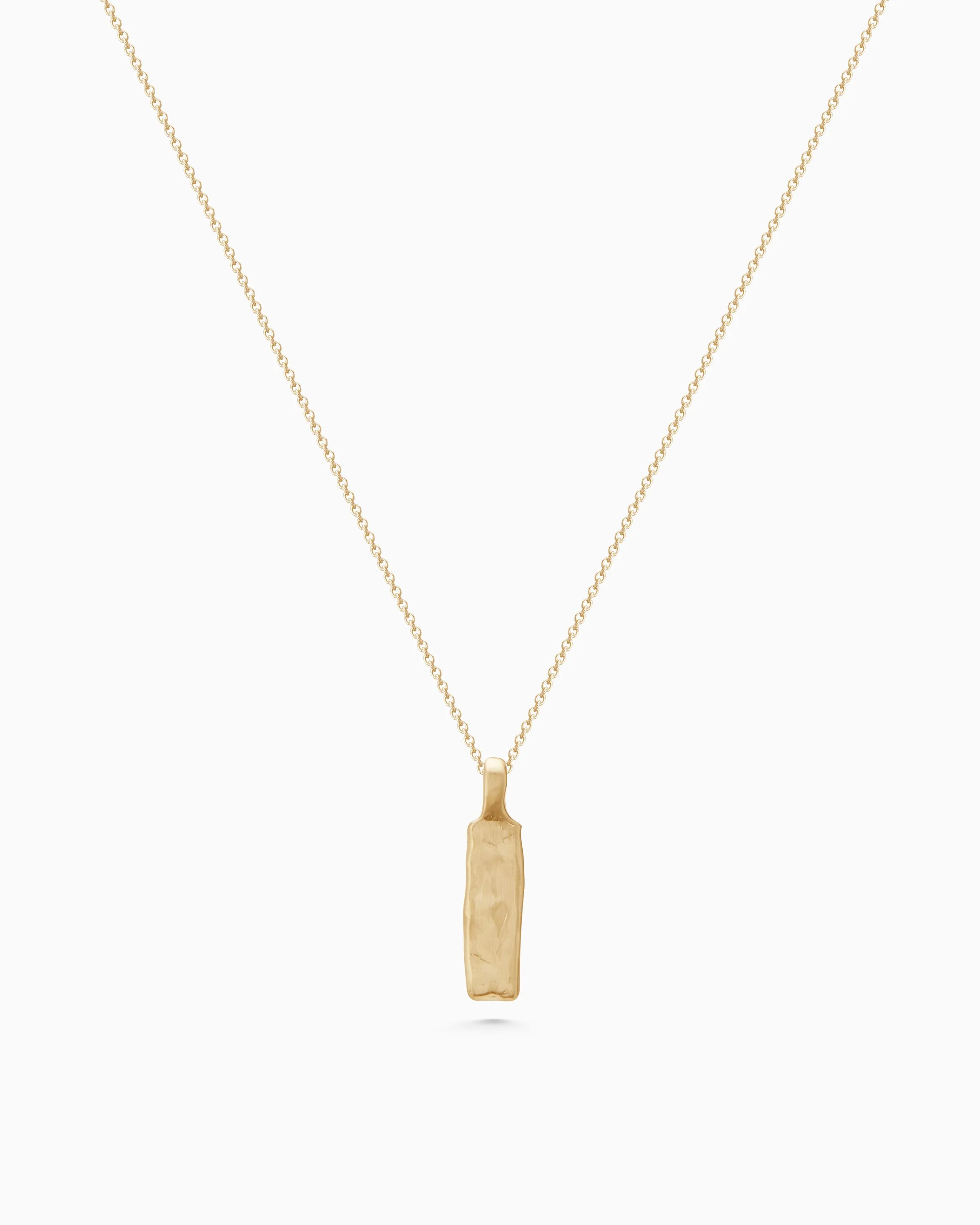 Custom Organic Tag Narrow | Yellow Gold