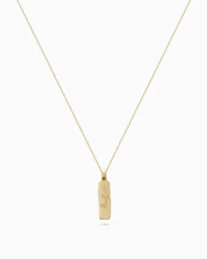 Custom Organic Tag Narrow | Yellow Gold