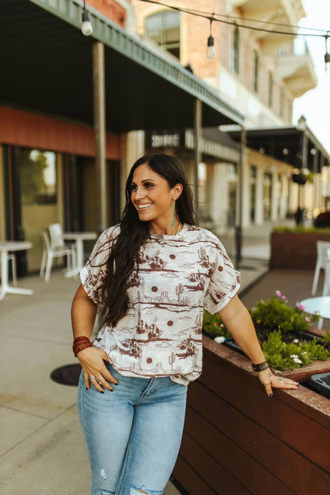 Desert Sand Short Sleeve Knit Top