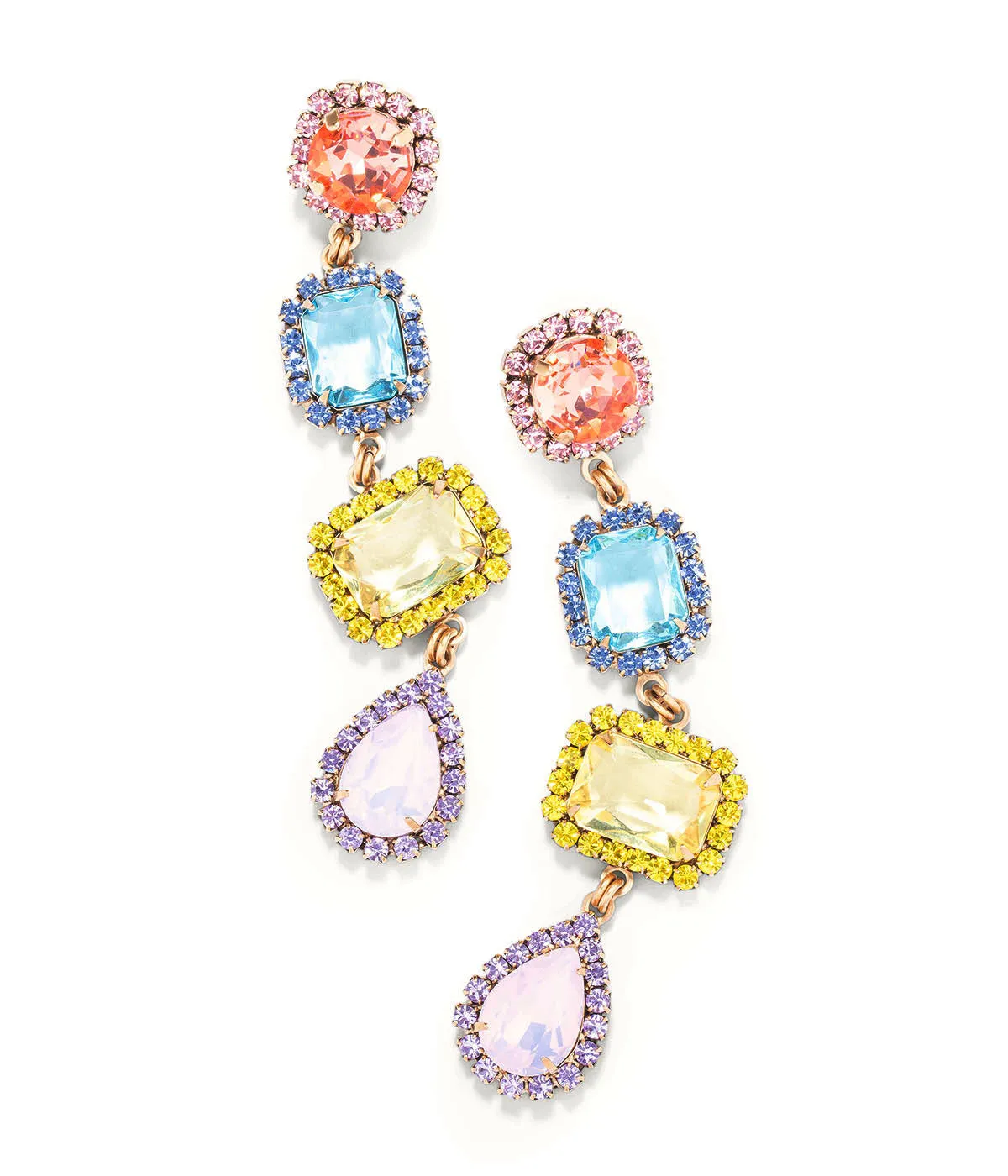 Emily Four Drop Earrings in Pastel Multi