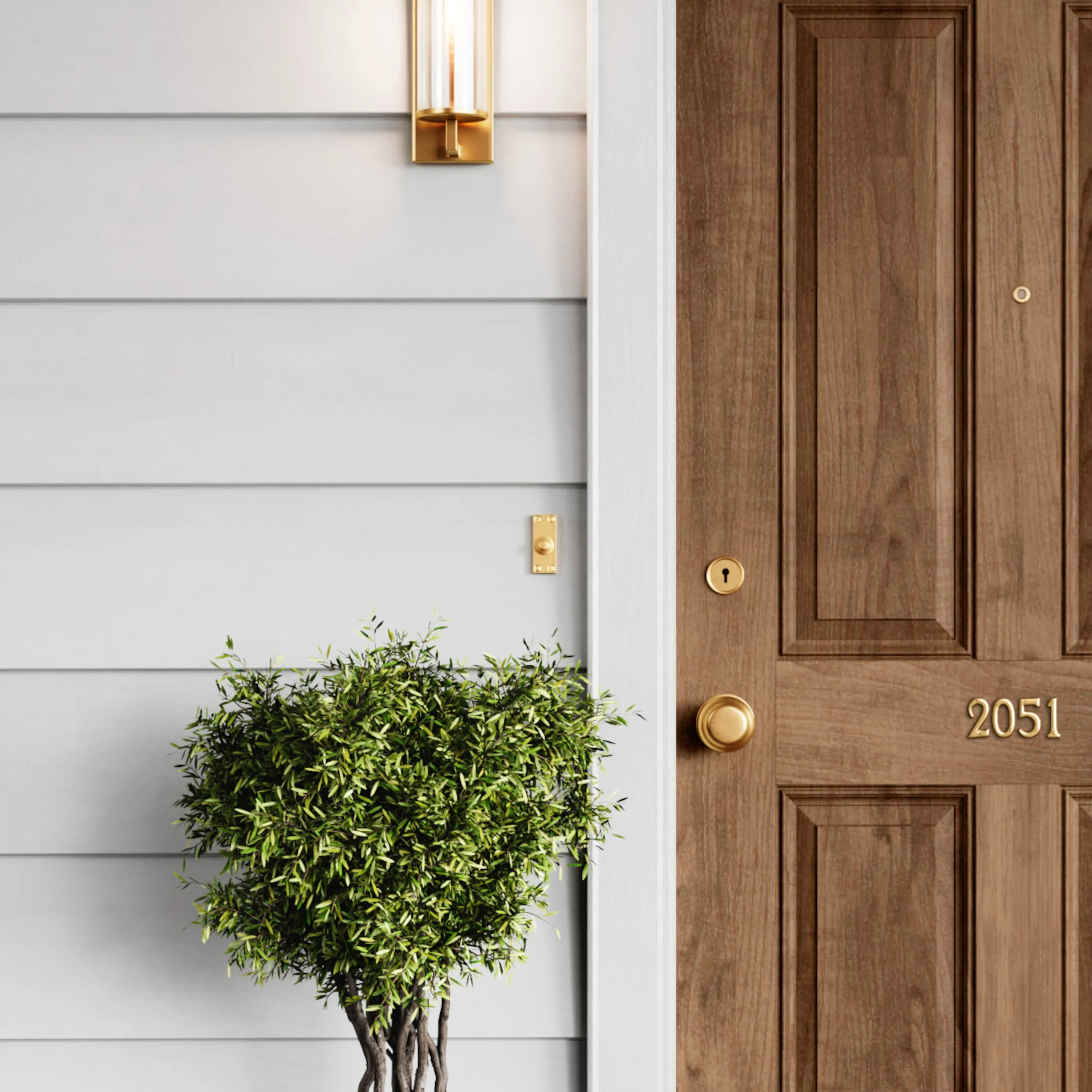 [Eminent Doorbell] Rectangular Brass Doorbell