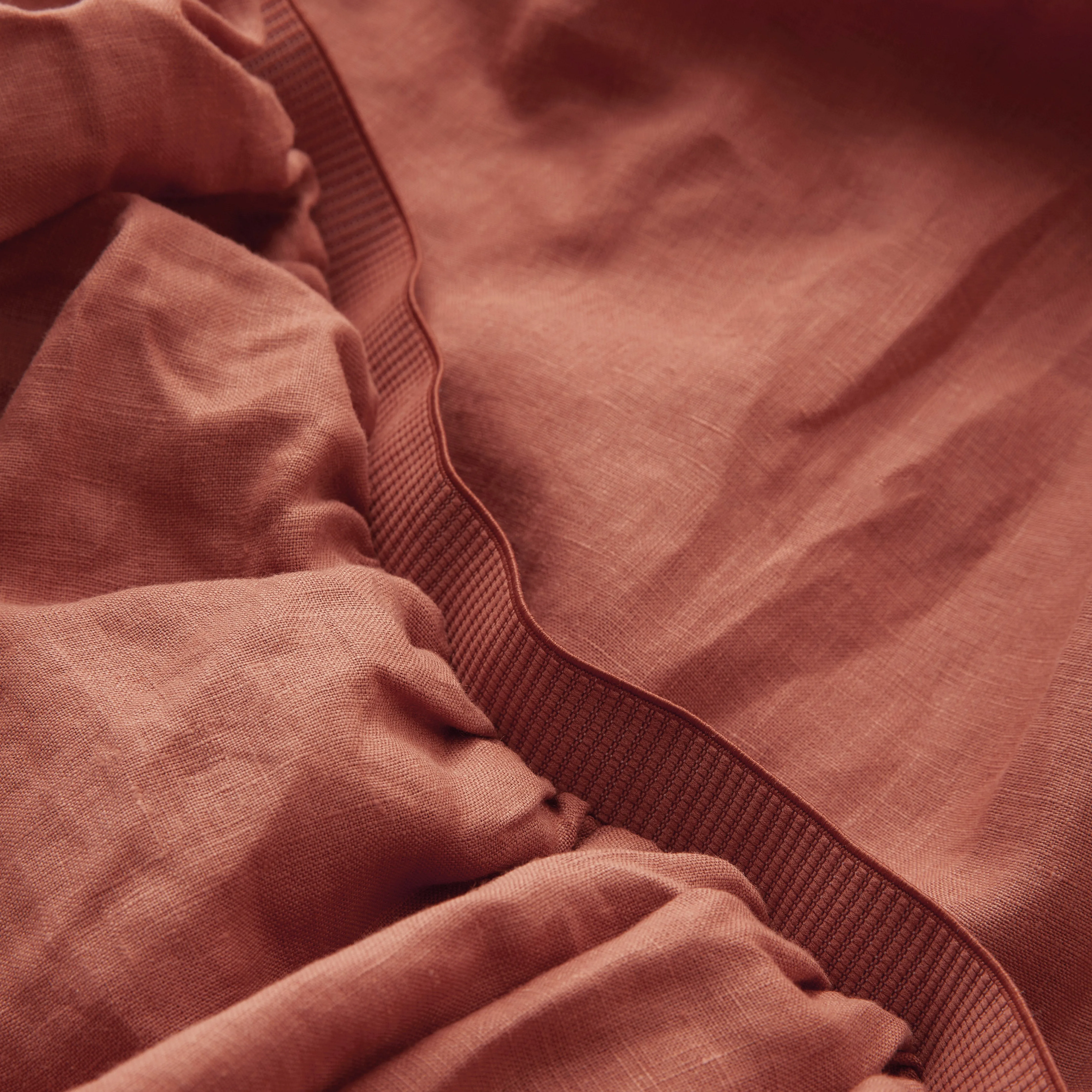 Eve Linen - Rust Fitted Sheet