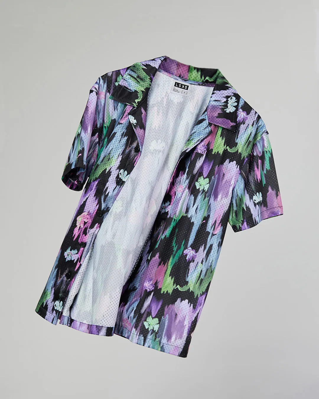 Expression Short Sleeve Mesh Shirt - Hyper Floral Black