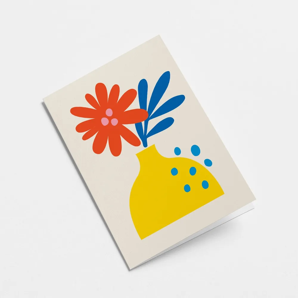 Flower Vase Card by Graphic Factory