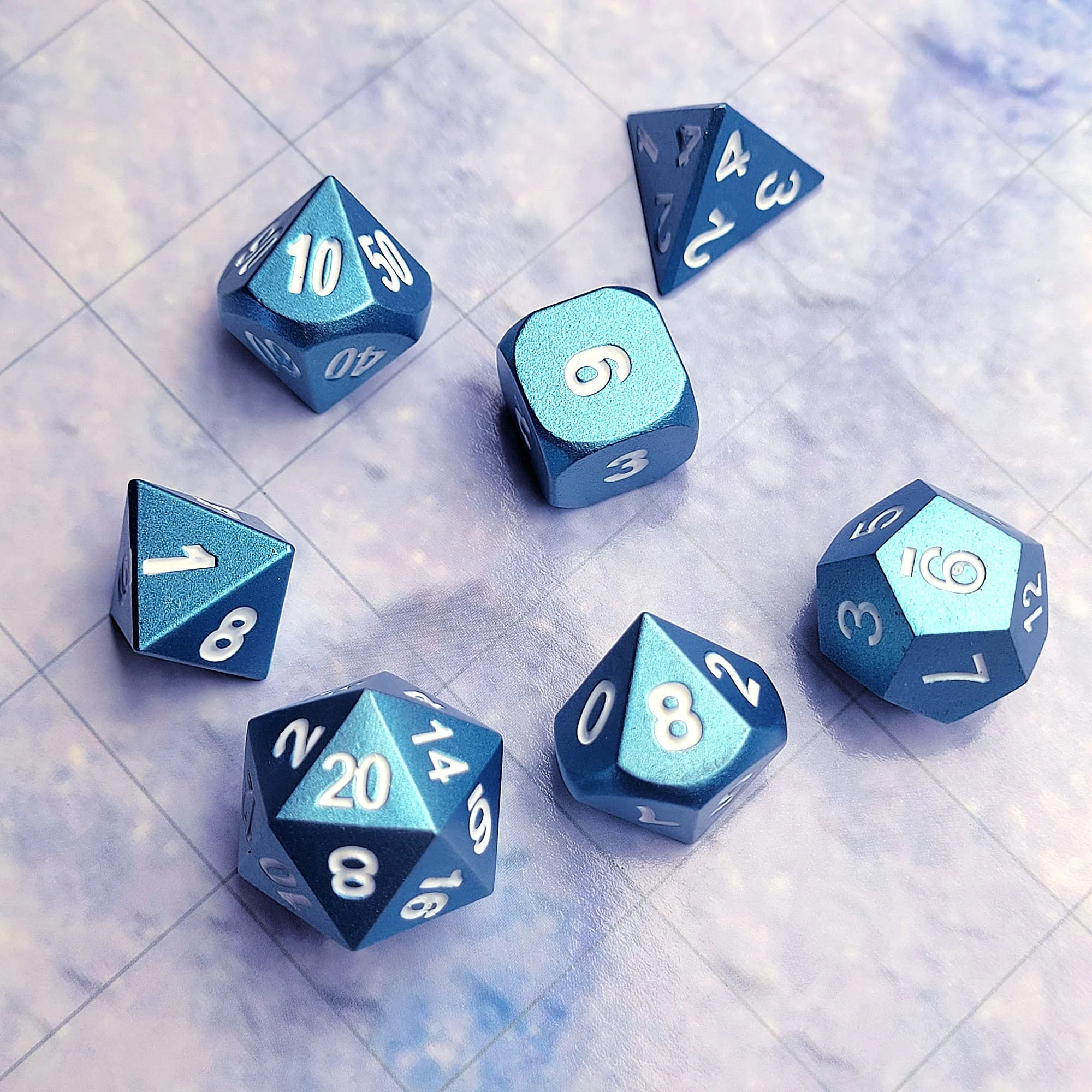 Giants Frost 7-Piece Metal Dice Set