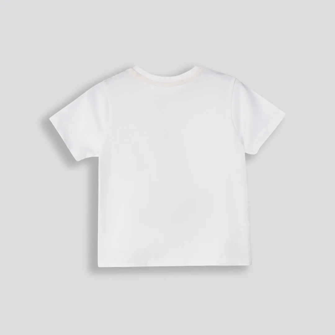 Girls Statement Tee _ 153127 _ Optic White