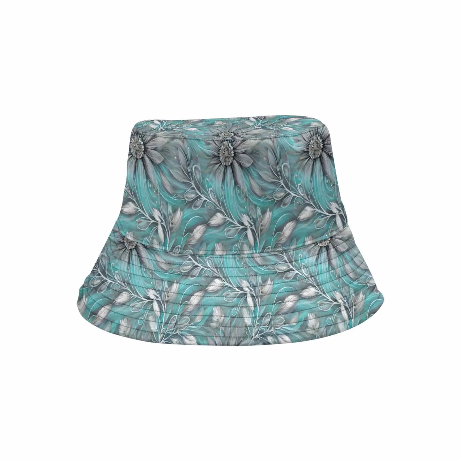 Green Elegant Floral 25  Unisex Summer Single-Layer Bucket Hat