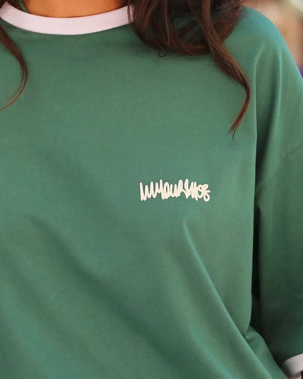 Green Retro Oversized Tee