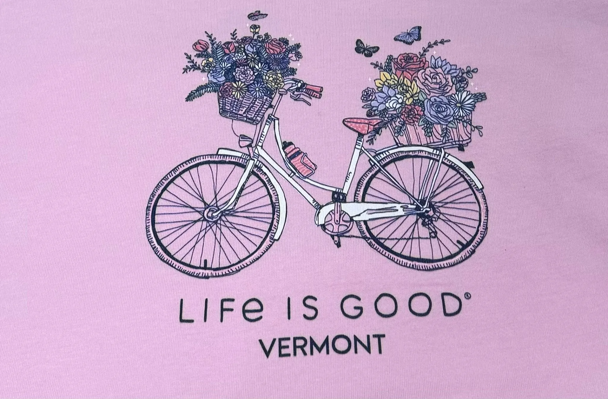 Life Is Good Women's Vermont Exclusive Bike Tee - Seashell Pink