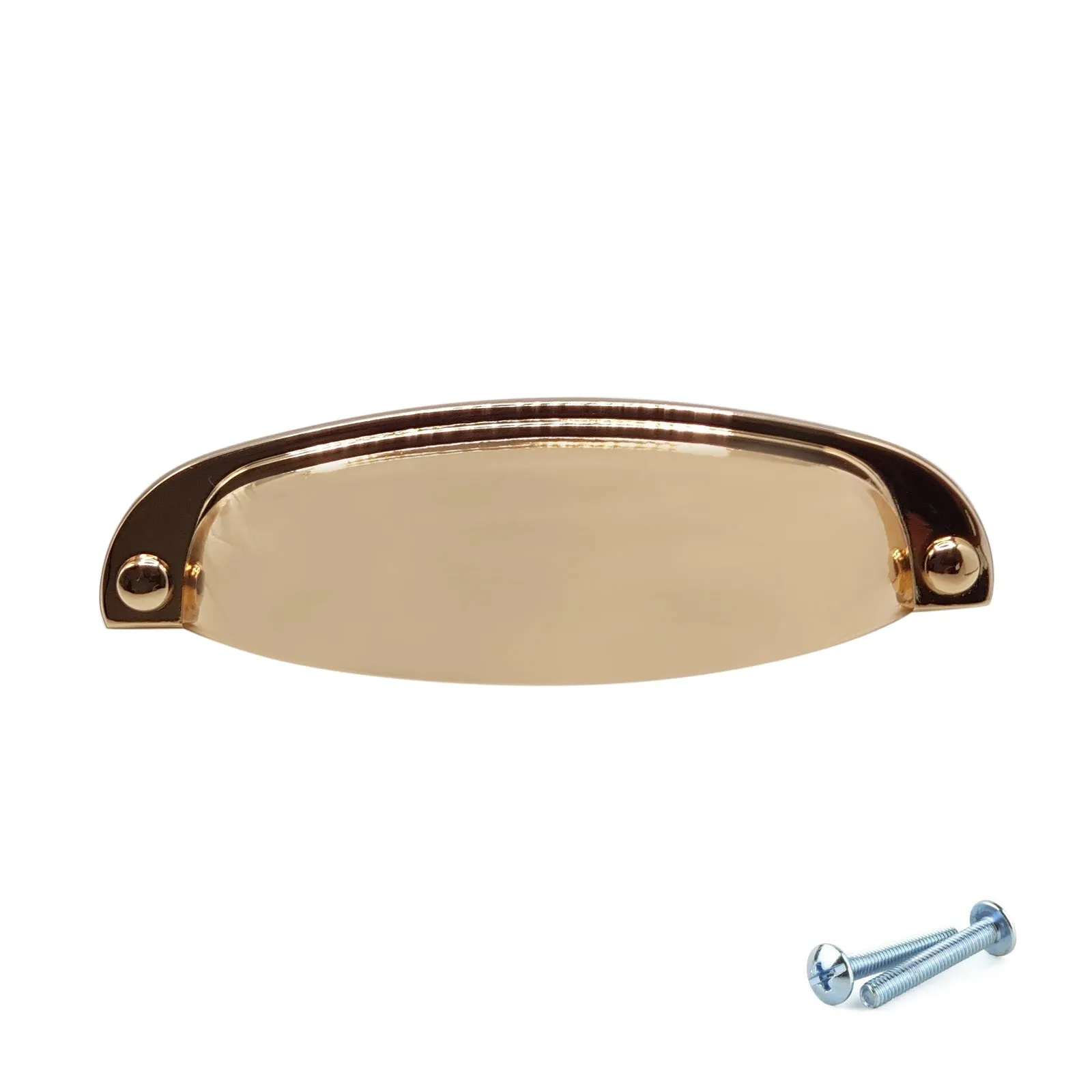 M4TEC Polished Brass Thin Cup Handle: VD8 series