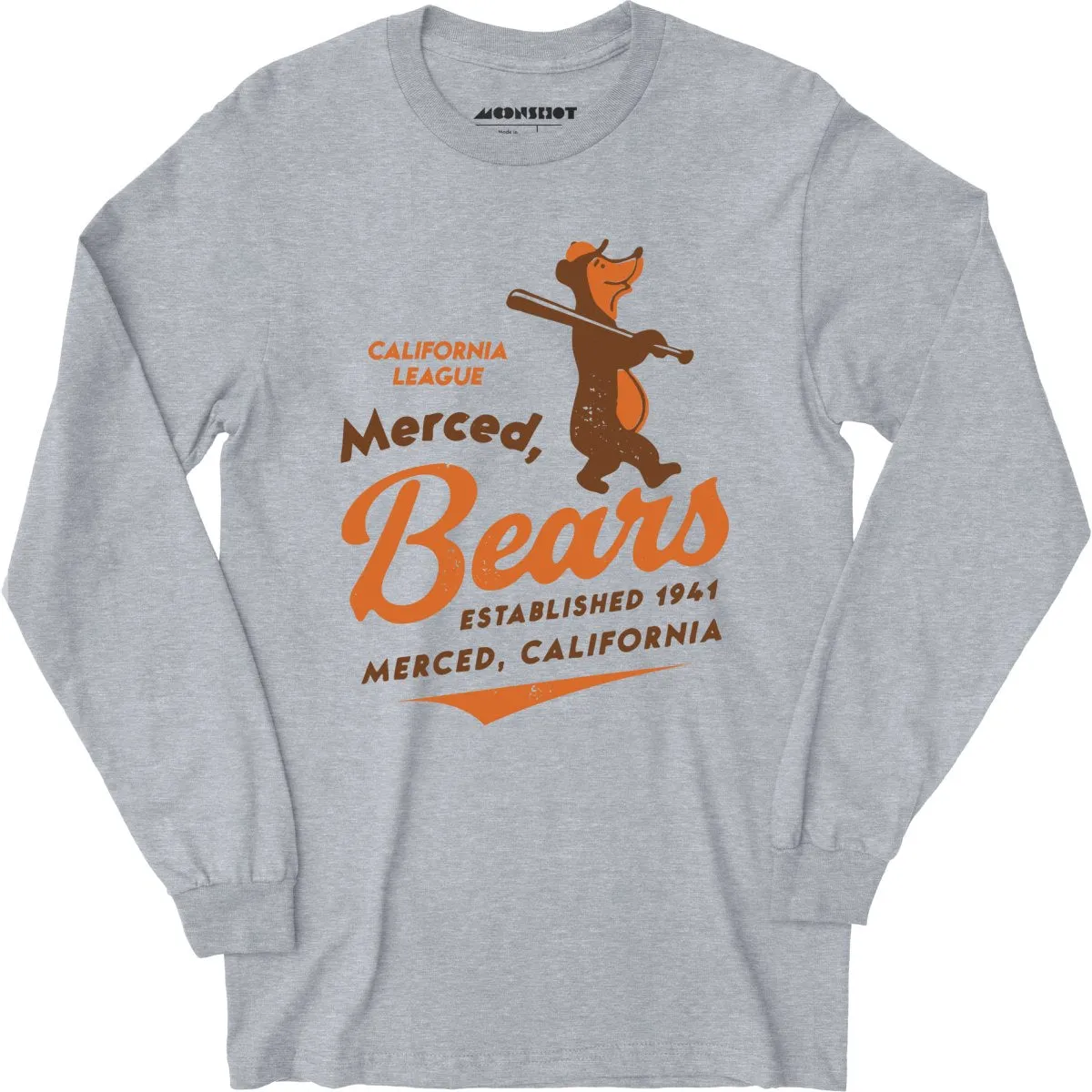 Merced Bears - California - Vintage Defunct Baseball Teams - Long Sleeve T-Shirt