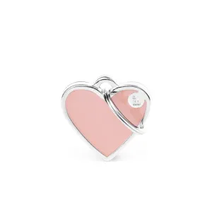 MyFamily Basic Handmade Small Pink Heart ID Tag