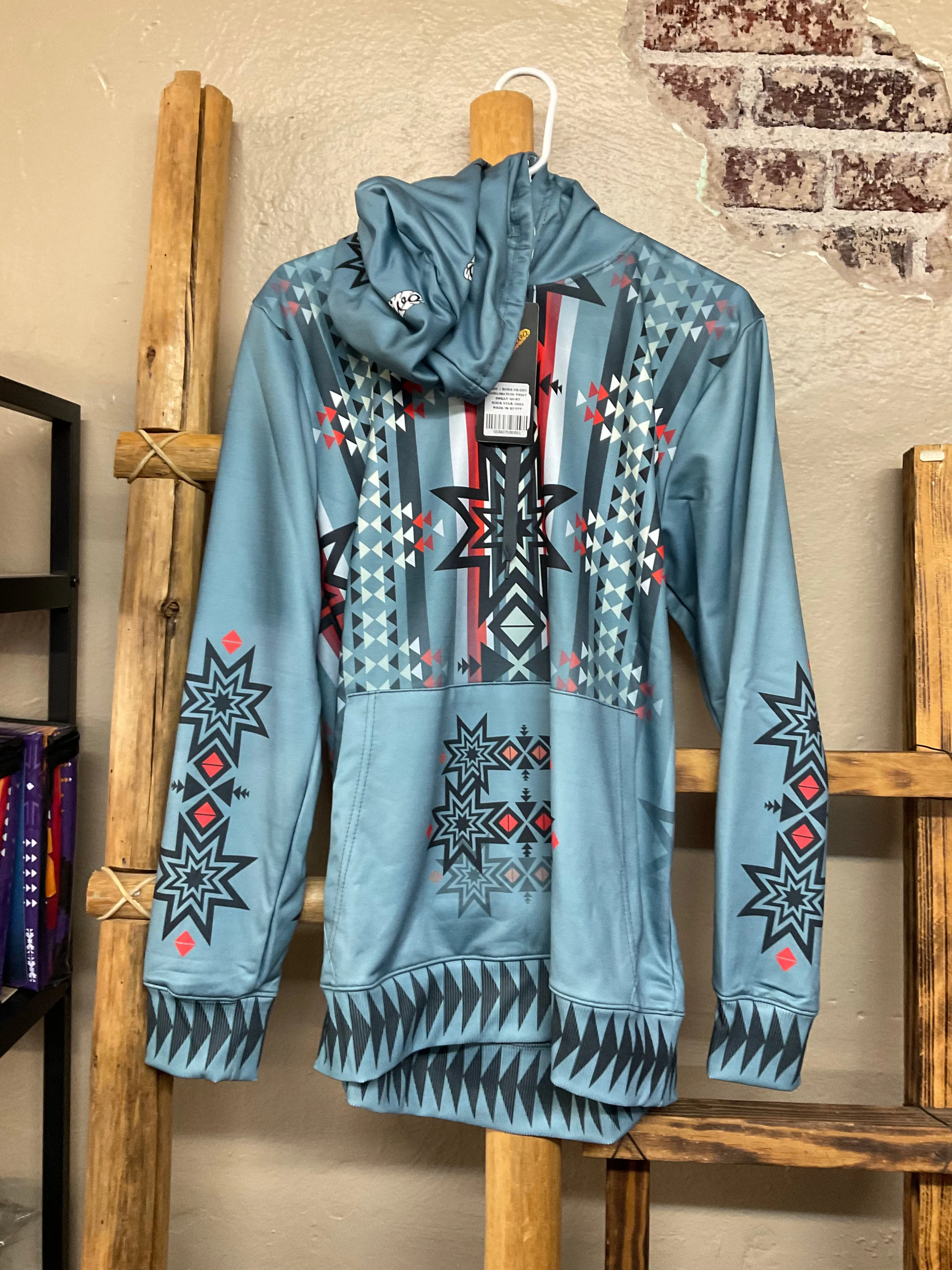 NATIVE PRINT SUBLIMATED HOODIE