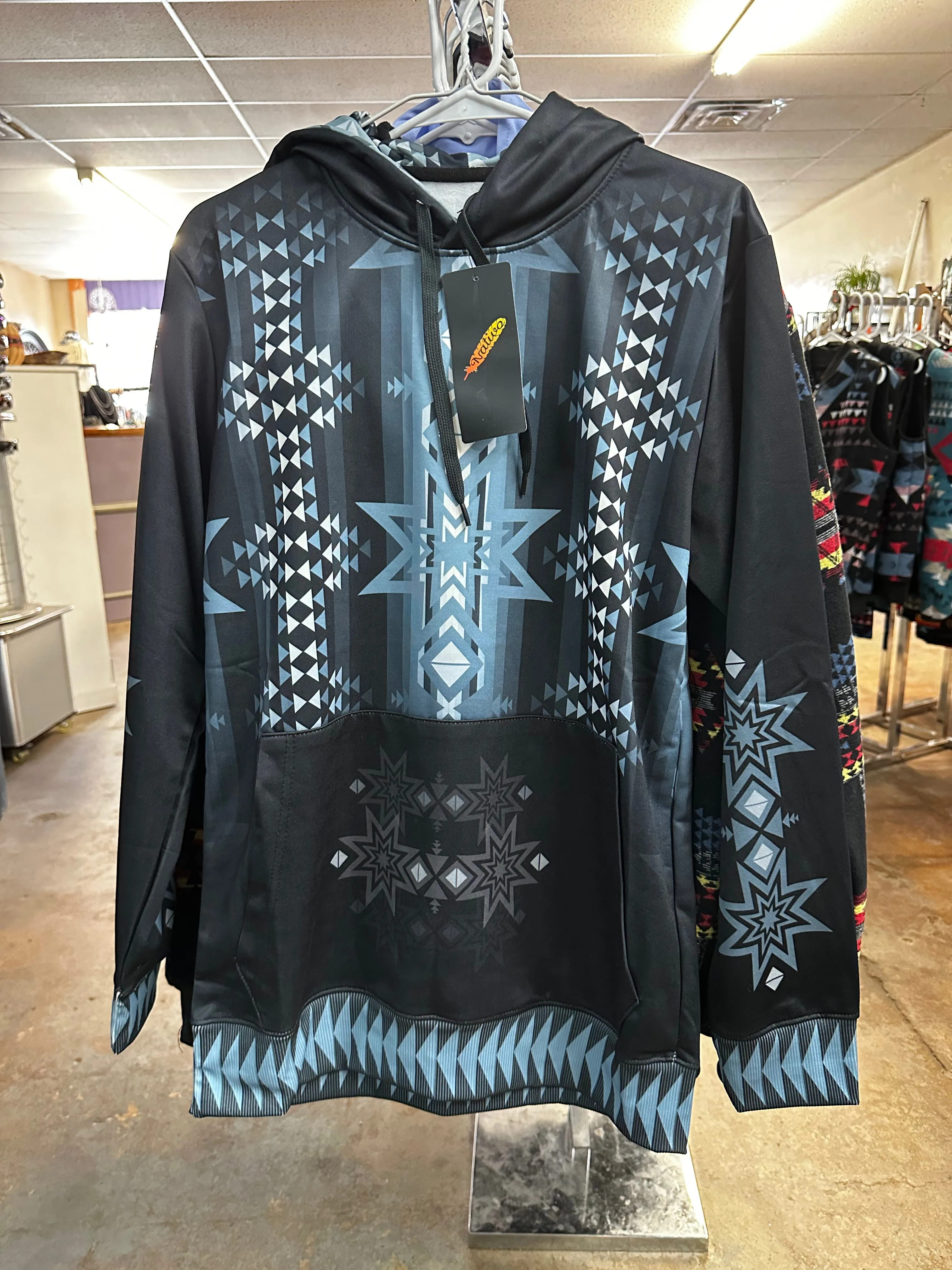 NATIVE PRINT SUBLIMATED HOODIE