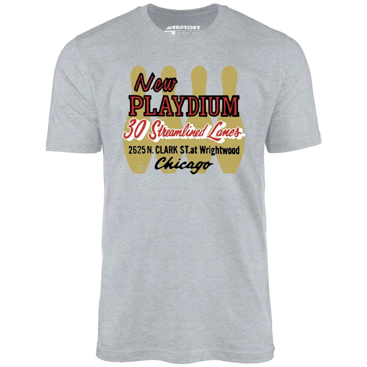 New Playdium - Chicago, IL - Vintage Bowling Alley - Unisex T-Shirt