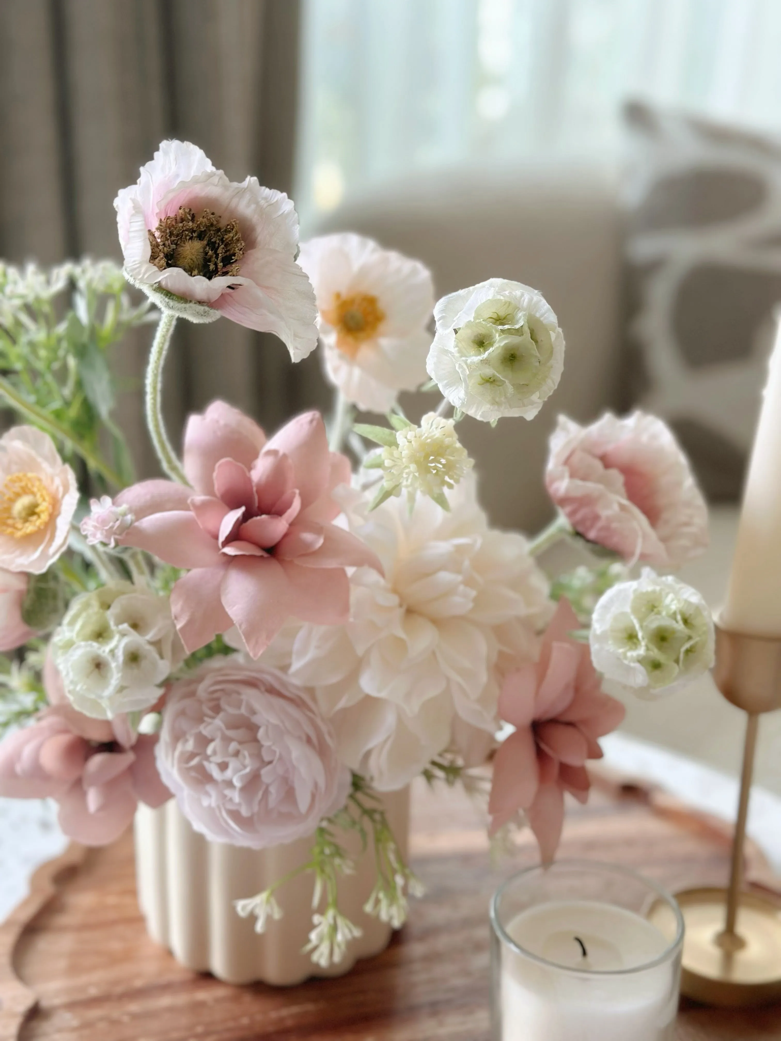 Pastel Blooms In The Pot (1-sided)