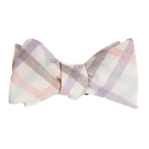 Pastel Plaid Bow Tie