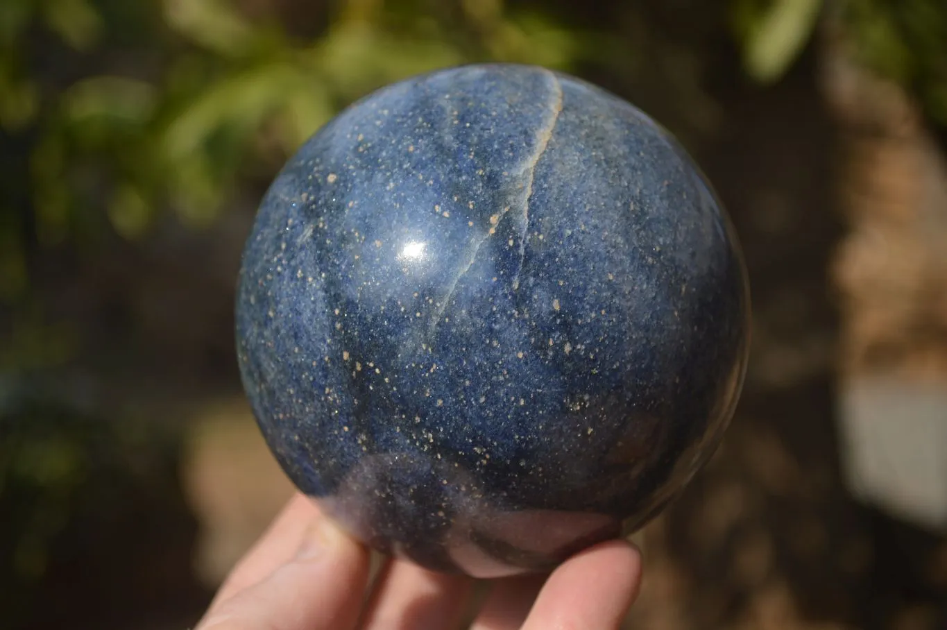 Polished Lazulite & Septaria Spheres  x 2 From Madagascar