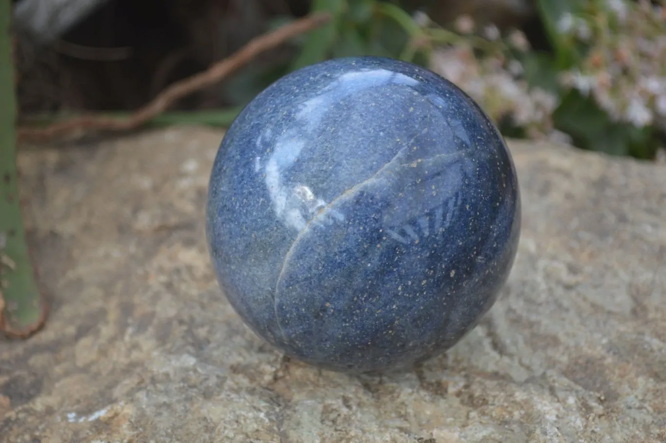 Polished Lazulite & Septaria Spheres  x 2 From Madagascar