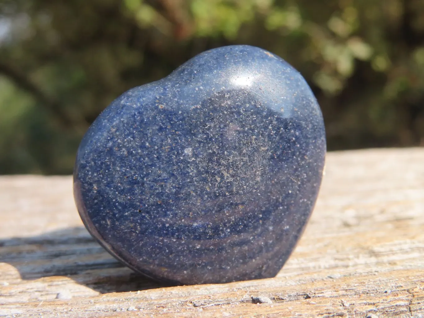 Polished Mini Blue Lazulite Hearts x 35 From Madagascar