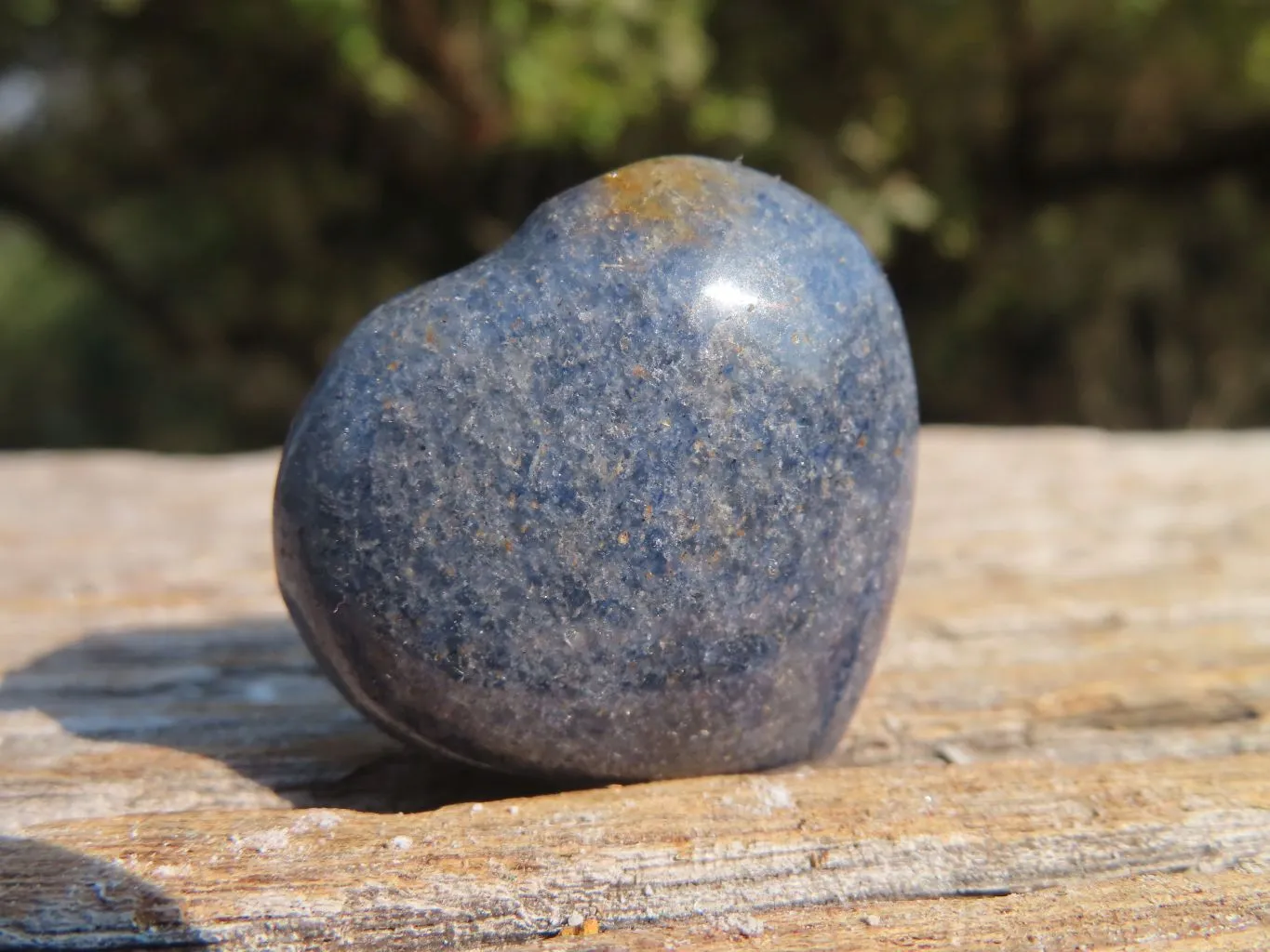 Polished Mini Blue Lazulite Hearts x 35 From Madagascar