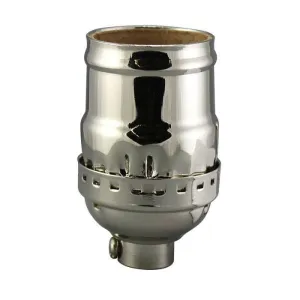 Polished Nickel Light Socket - Solid Brass