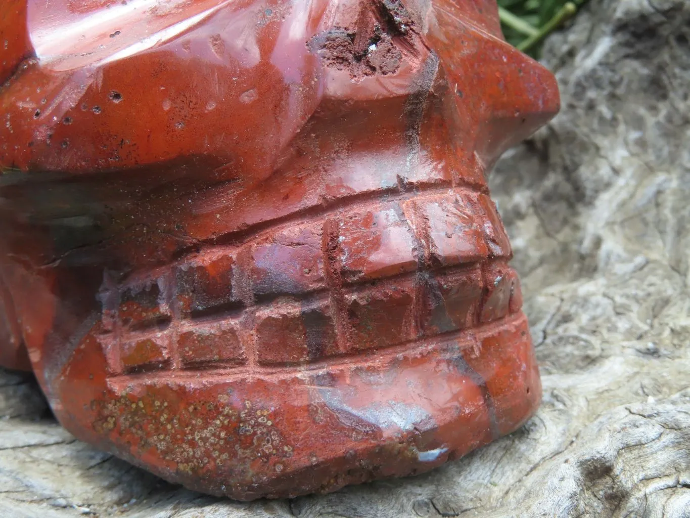 Polished Red Jasper Extra Large Skull Carving x 1 From Madagascar