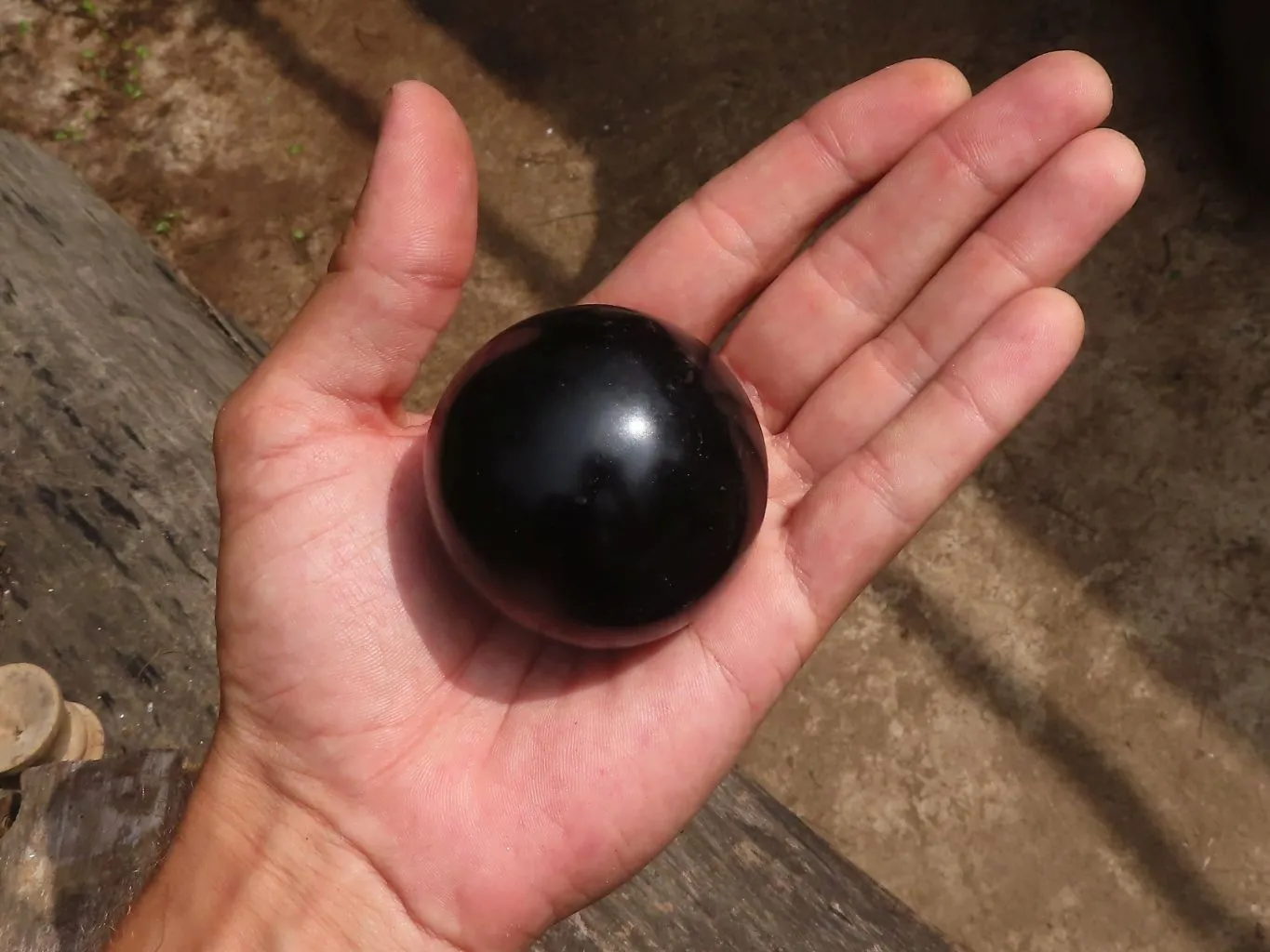 Polished Schorl Black Tourmaline Spheres x 6 From Madagascar