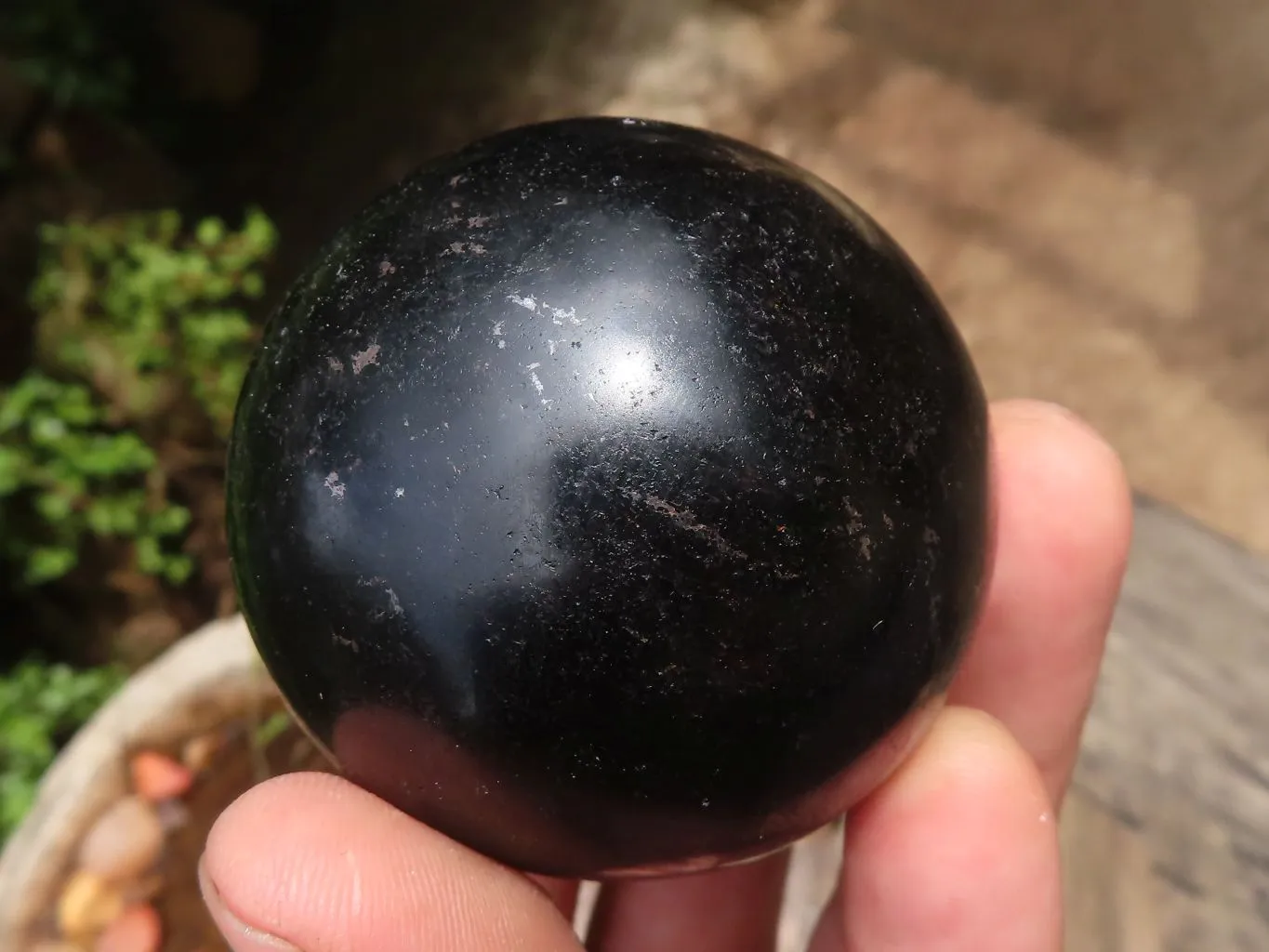 Polished Schorl Black Tourmaline Spheres x 6 From Madagascar