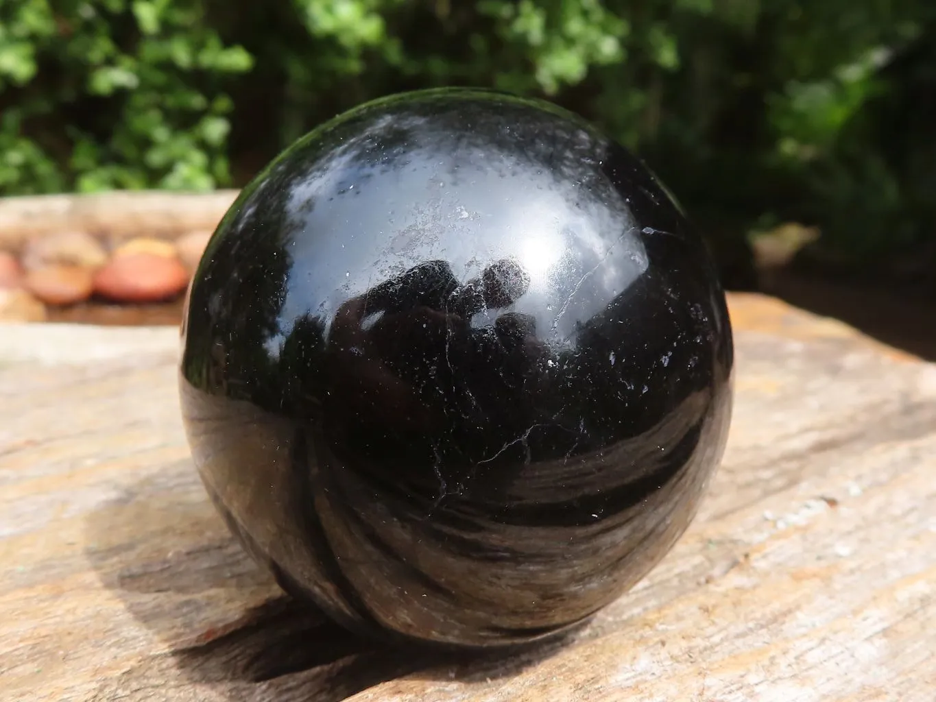 Polished Schorl Black Tourmaline Spheres x 6 From Madagascar