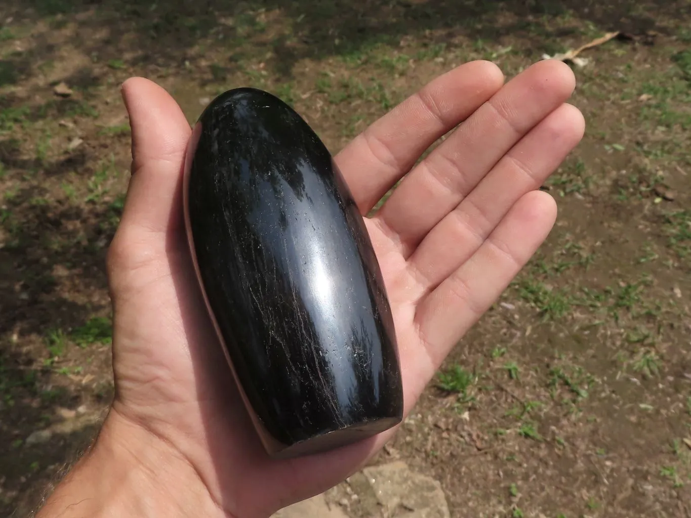 Polished Schorl Black Tourmaline Standing Free Forms x 4 From Madagascar