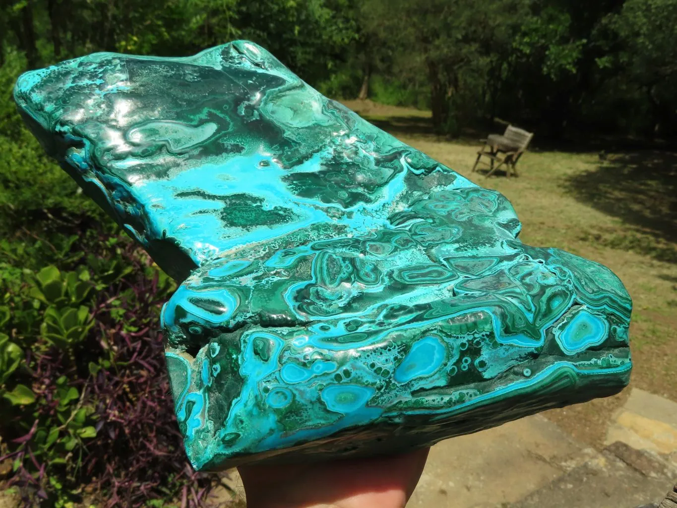 Polished XL Botryoidal Malacholla Display Specimen x 1 From Lupoto, Congo