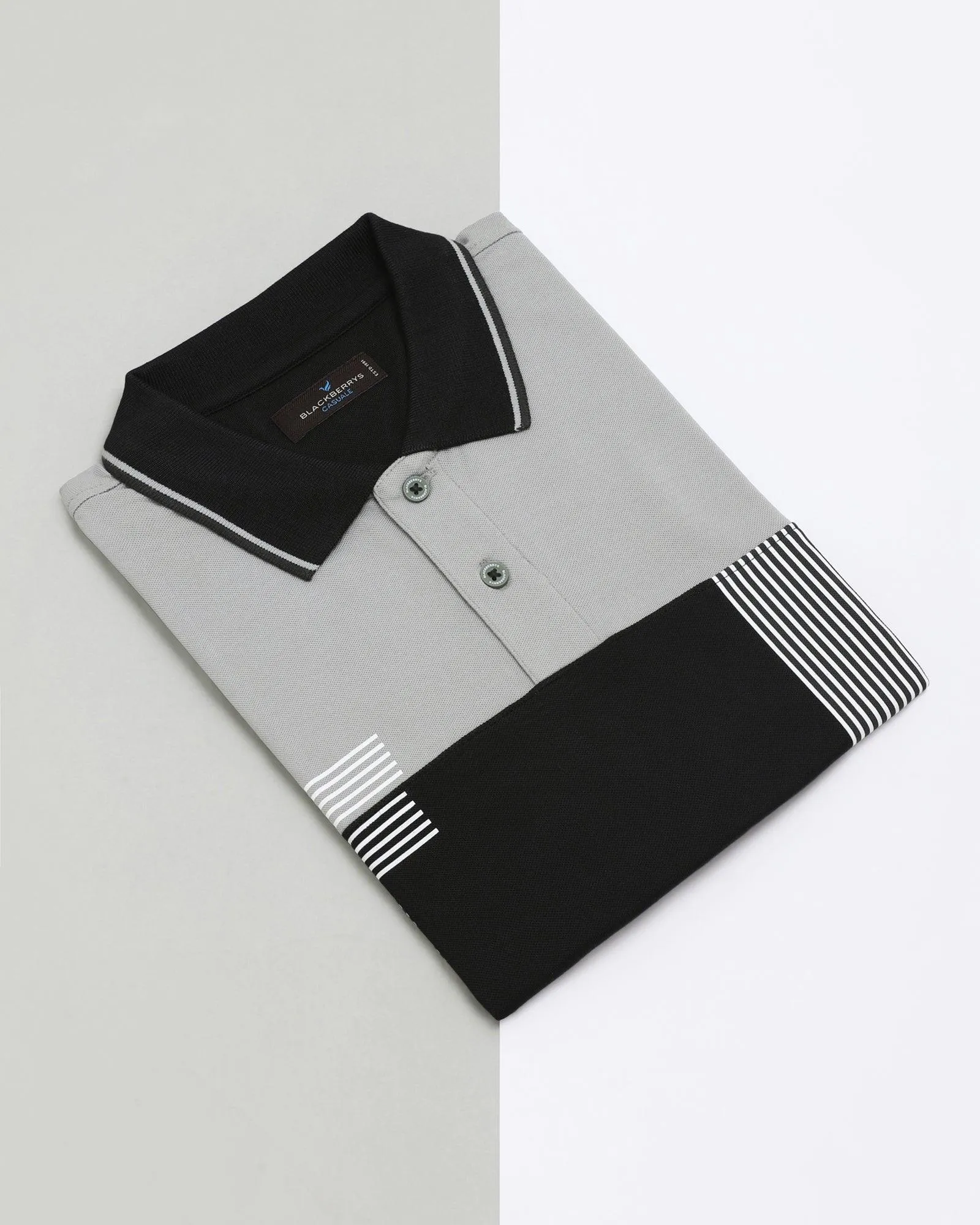 Polo Grey Solid T-Shirt - Boss