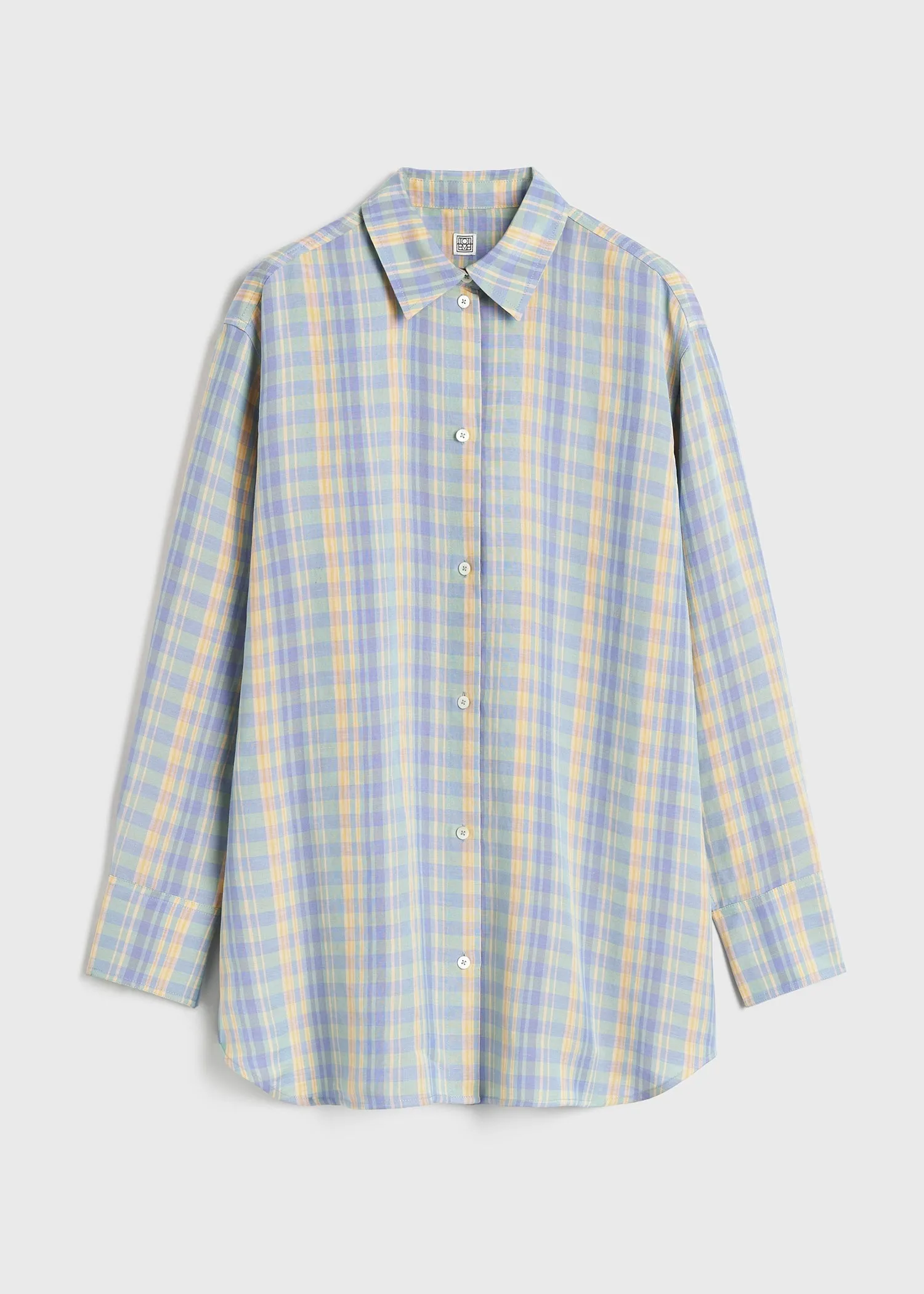 Relaxed linen-blend shirt madras check