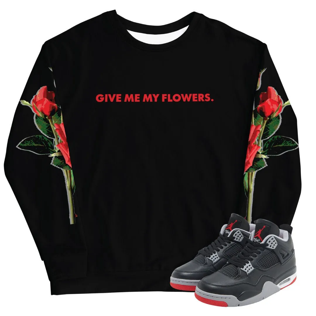 Retro 4 Bred Reimagined Flowers Sweater