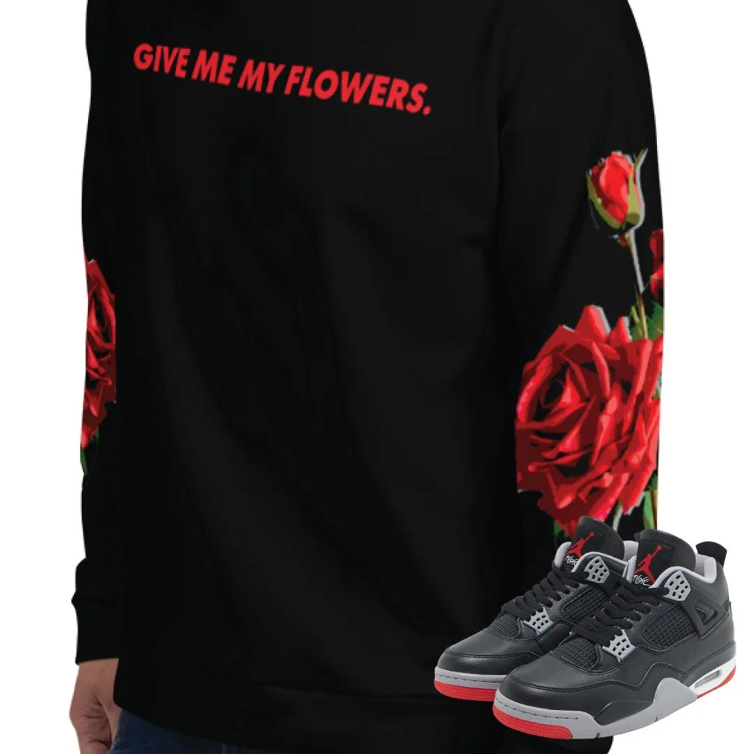 Retro 4 Bred Reimagined Flowers Sweater