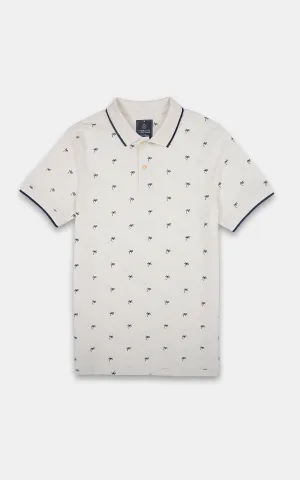 ROTARY PRINT POLO OFF WHITE