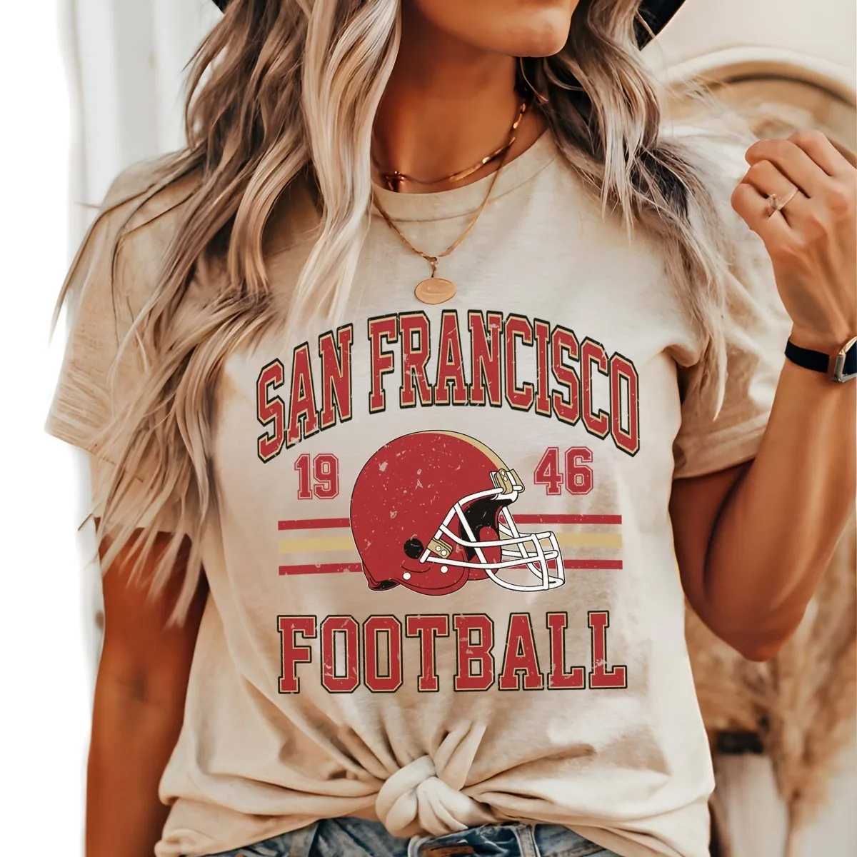 San Francisco Football Wholesale Bella Graphic Tee - Quick Shipping